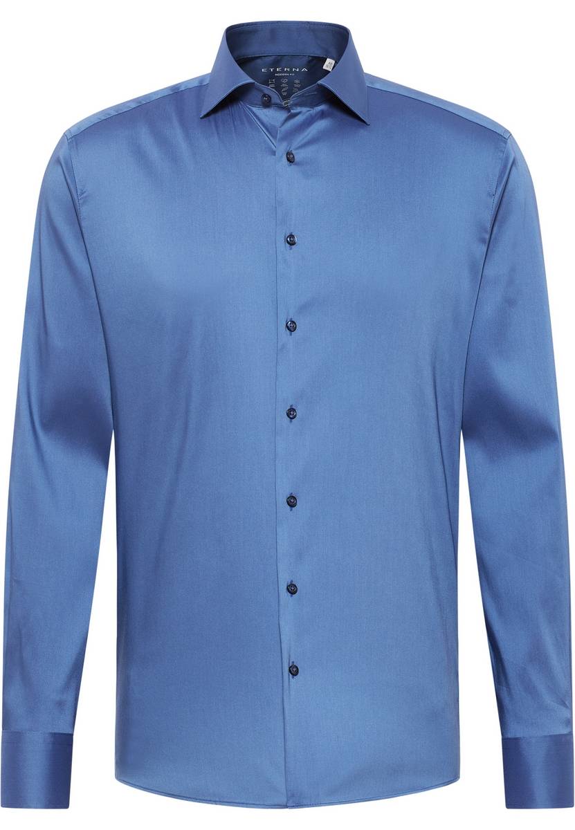 Eterna Camicia Azzurra Eterna Modern Fit Tessuto Performante