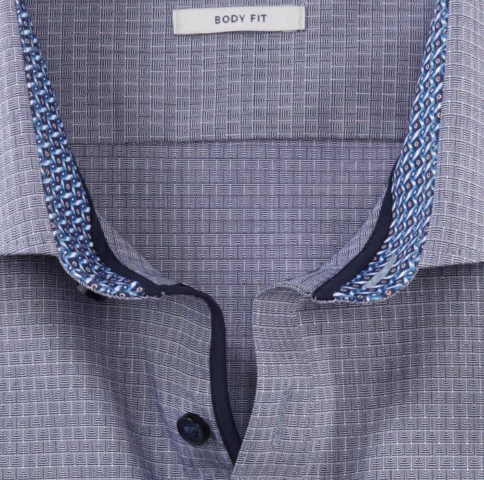 Olymp Camicia Azzurra Olymp Level Five Slim Fit Cotone Stretch