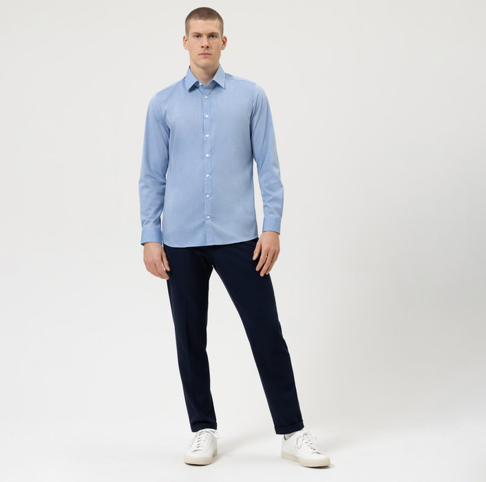 Olymp Camicia Azzurra Slim Fit Olymp Cotone Stretch
