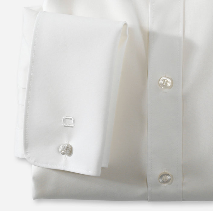 Olymp Camicia Beige Con Polso Doppio Olymp Slim Fit