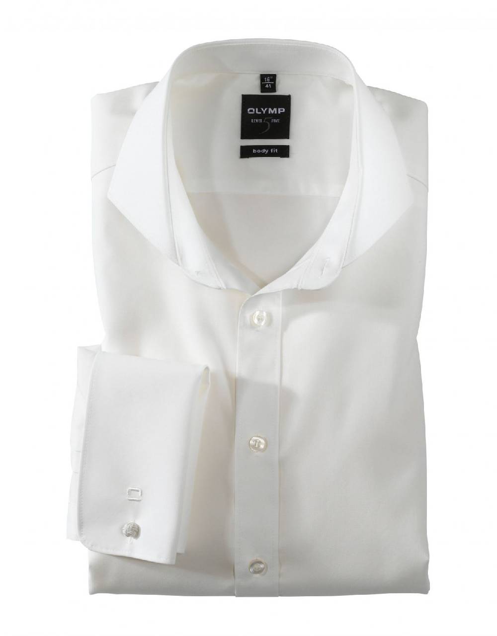 Olymp Camicia beige con polso doppio olymp slim fit