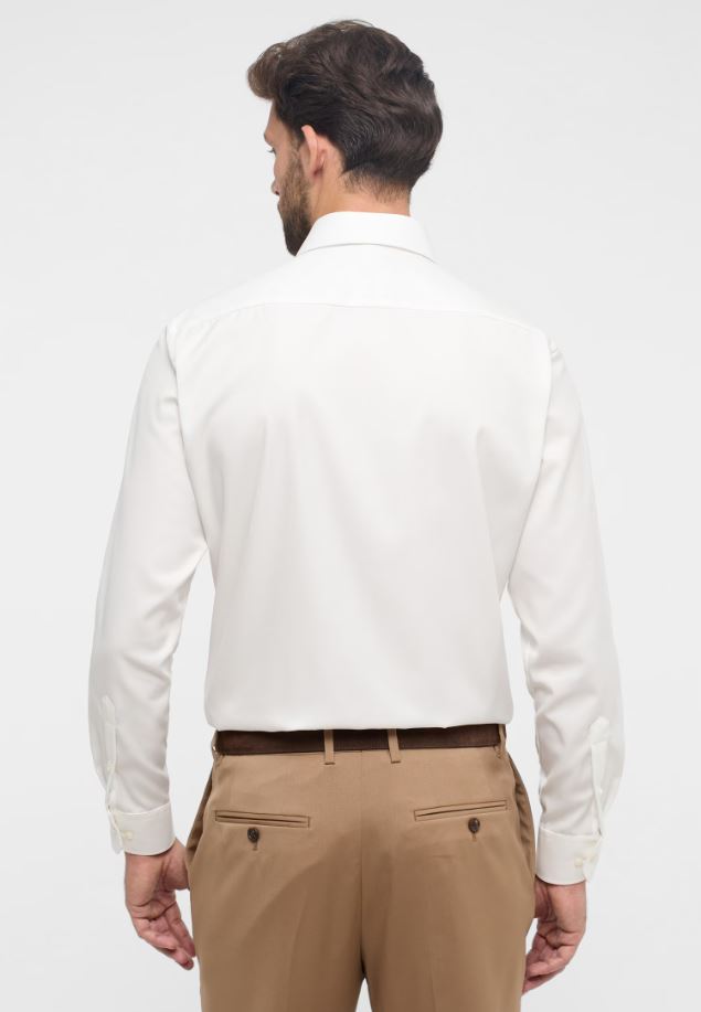 Eterna Camicia Beige Eterna Modern Fit Collo Classico Italiano