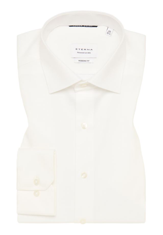 Eterna Camicia Beige Eterna Modern Fit Collo Classico Italiano