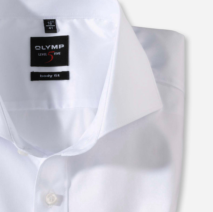 Olymp Camicia Bianca Con Polso Doppio Olymp Slim Fit