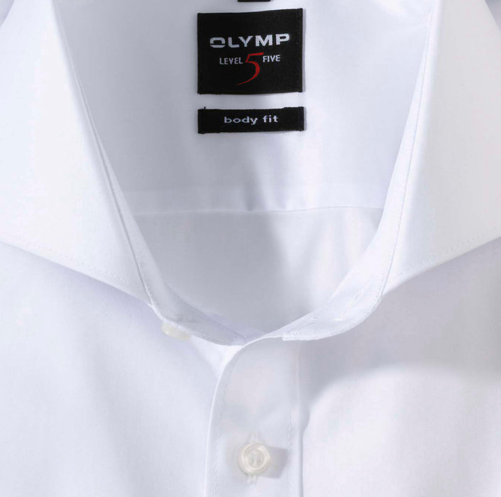Olymp Camicia Bianca Con Polso Doppio Olymp Slim Fit