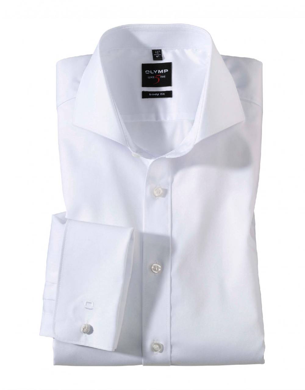 Olymp Camicia bianca con polso doppio olymp slim fit