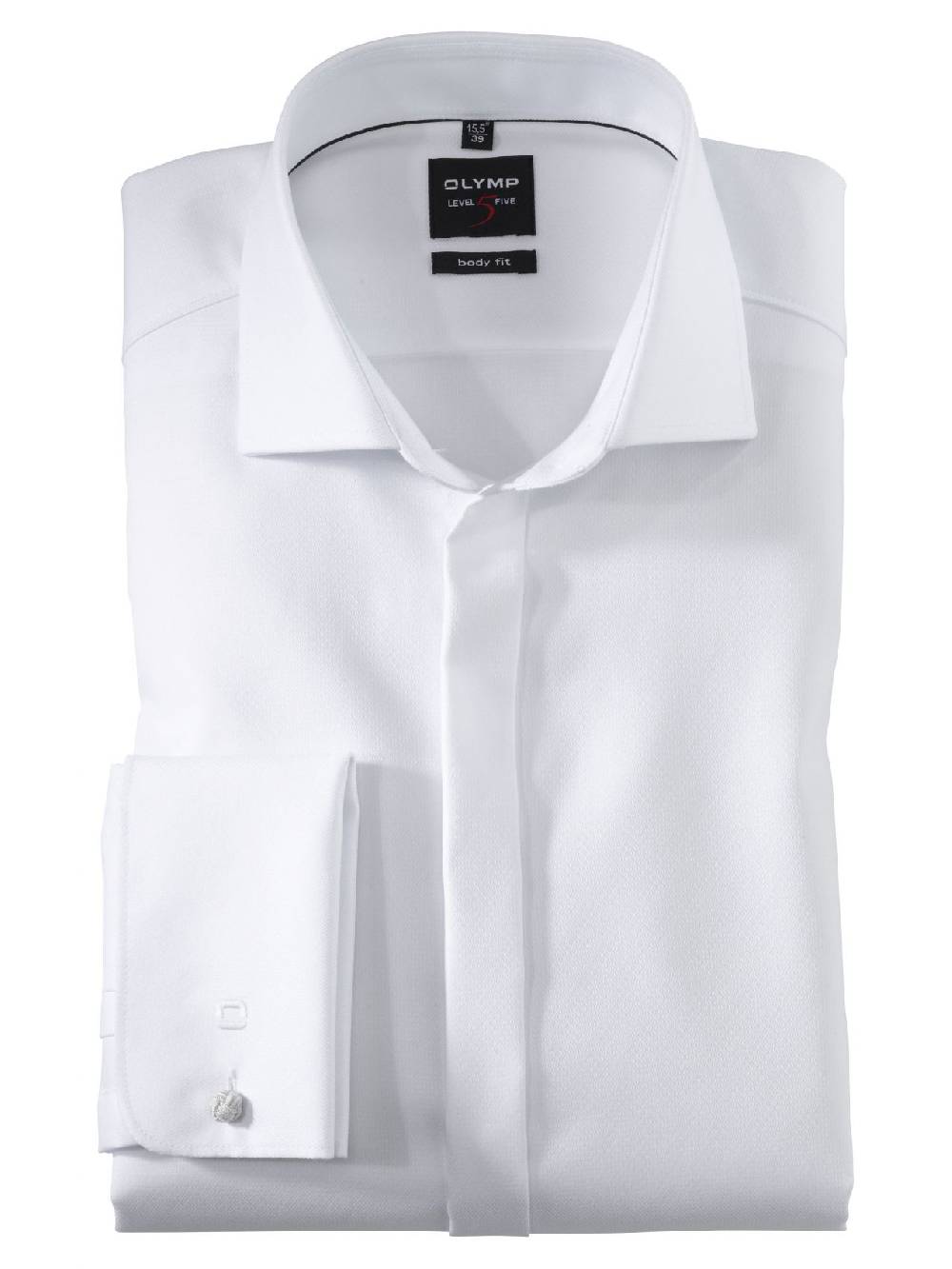 Olymp Camicia bianca elegante da cerimonia olymp con polso doppio