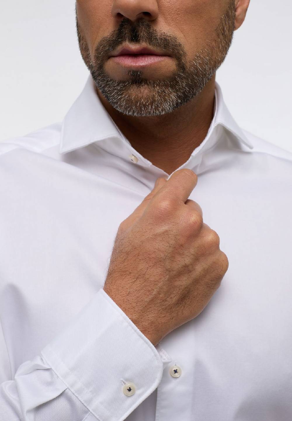 Eterna Camicia Bianca Eterna Cotone Twill Ritorto Modern Fit