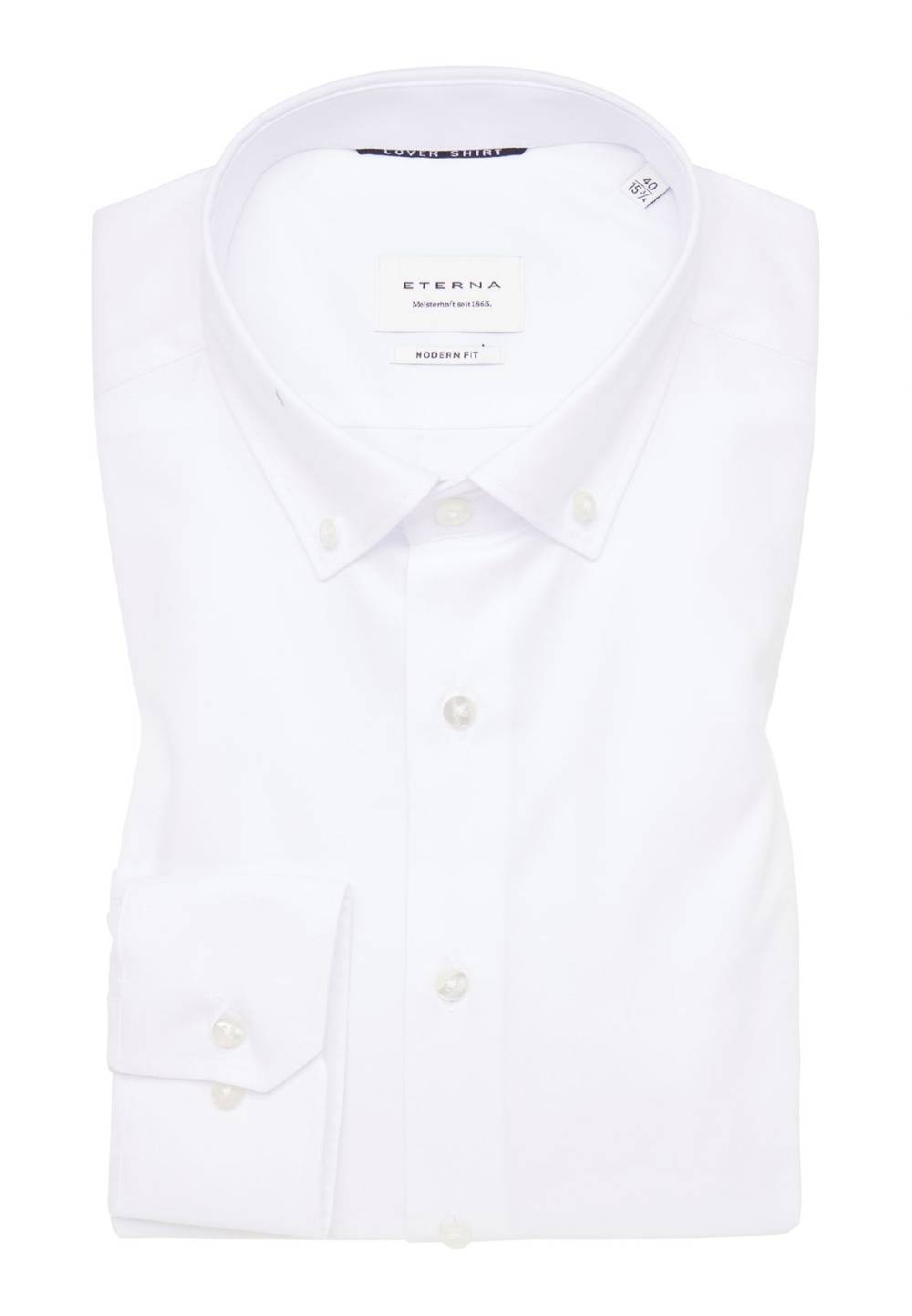 Eterna Camicia Bianca Eterna Modern Fit Collo Button-down