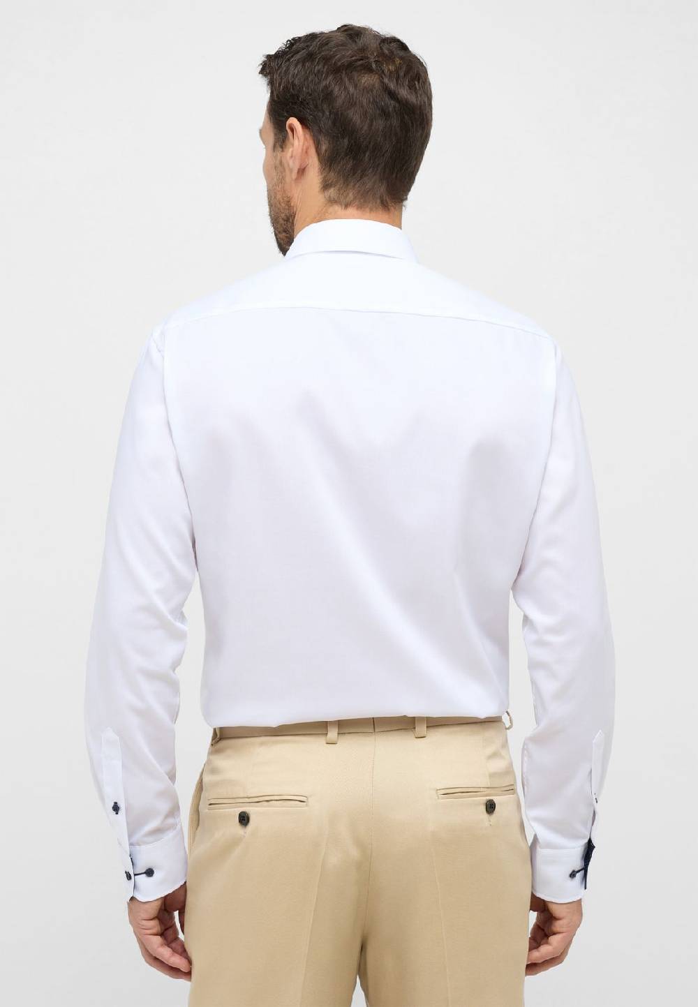 Eterna Camicia Bianca Eterna Modern Fit In Cotone No Stiro