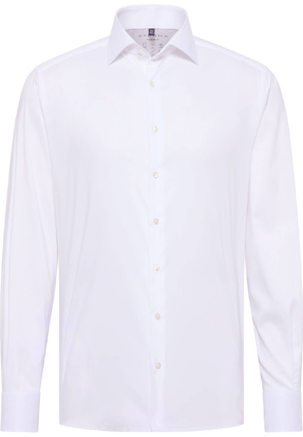 Eterna Camicia Bianca Eterna Modern Fit Tessuto Performante