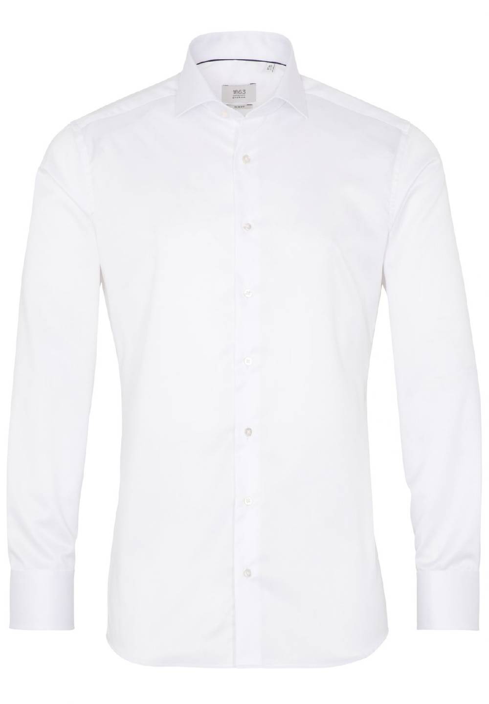 Eterna Camicia Bianca Eterna Slim Fit In Cotone Twill No Stiro
