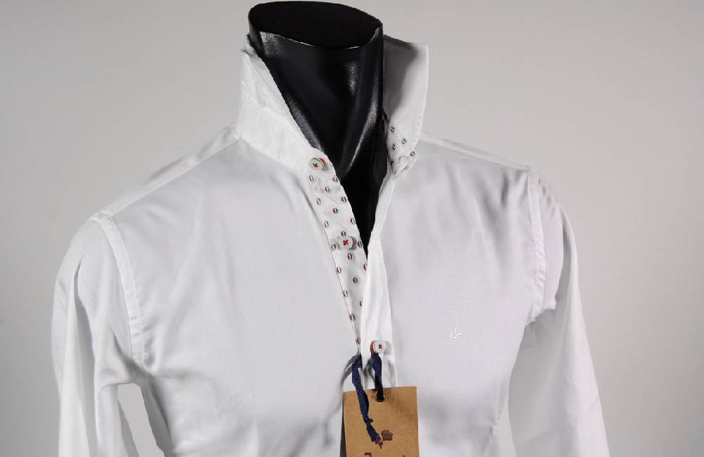 Ingram Camicia Bianca Ingram Slim Fit Collo Francese