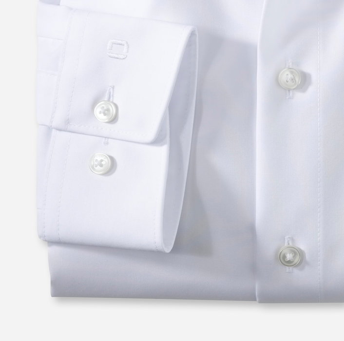 Olymp Camicia Bianca Olymp Cotone Facile Stiro Organico Modern Fit