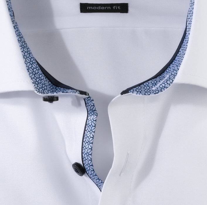 Olymp Camicia Bianca Olymp Cotone No Stiro Modern Fit