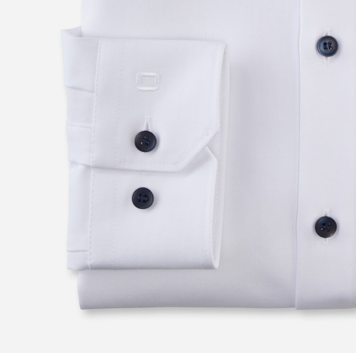 Olymp Camicia Bianca Olymp In Jersey Super Slim Fit