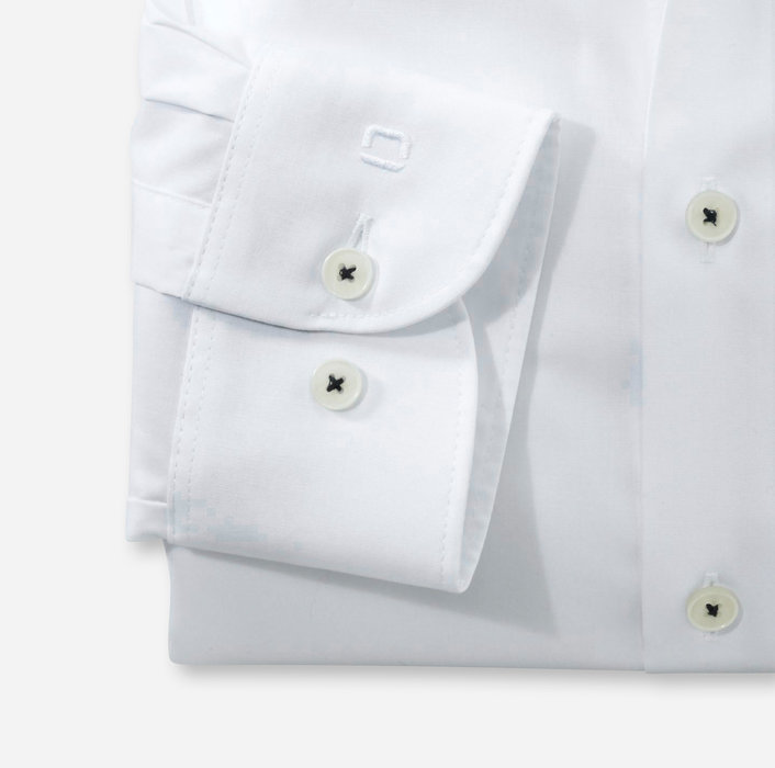 Olymp Camicia Bianca Olymp Level Five In Cotone Stretch Slim Fit