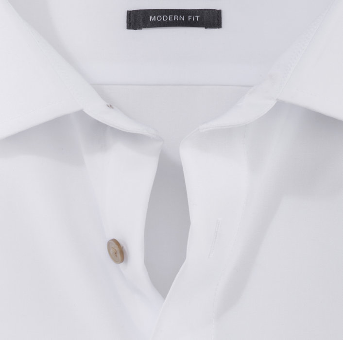 Olymp Camicia Bianca Olymp Modern Fit Con Bottoni Beige