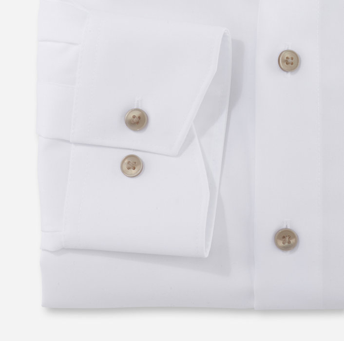 Olymp Camicia Bianca Olymp Modern Fit Con Bottoni Beige