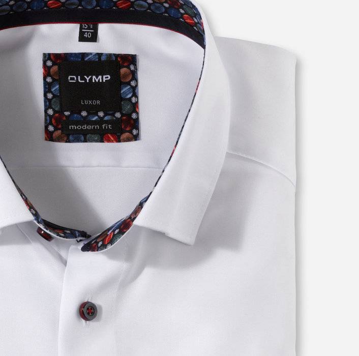 Olymp Camicia Bianca Olymp Modern Fit Cotone Organico