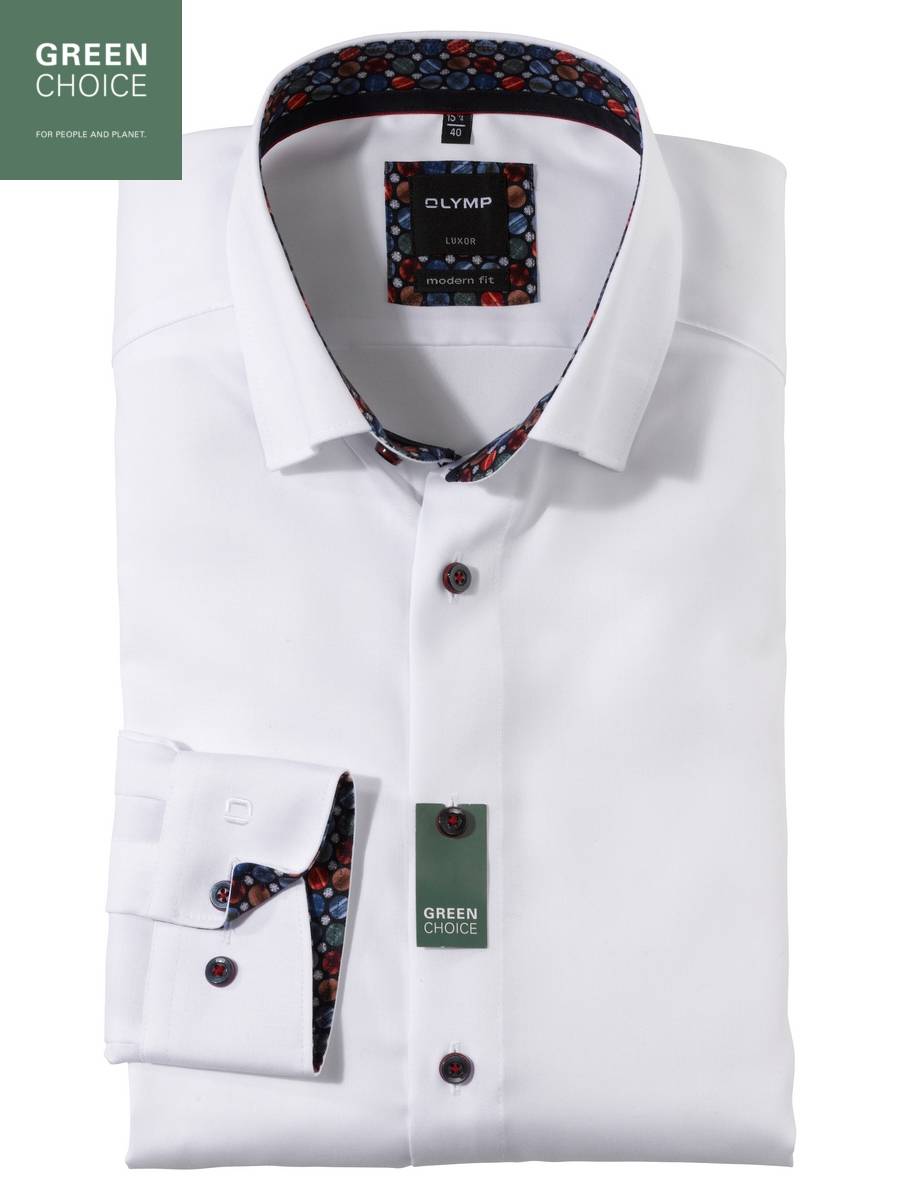 Olymp Camicia bianca olymp modern fit cotone organico