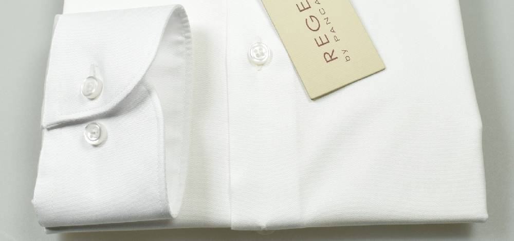 Regent By Pancaldi Camicia Bianca Pancaldi In Cotone Twill Regular Fit