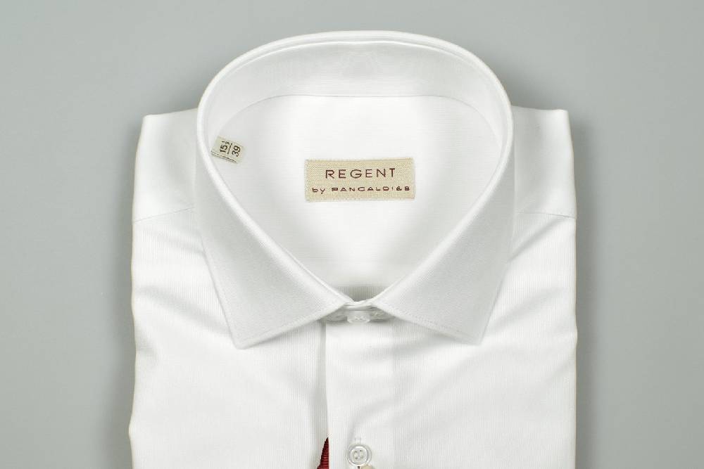 Regent By Pancaldi Camicia Bianca Pancaldi Regular Fit Collo Italiano