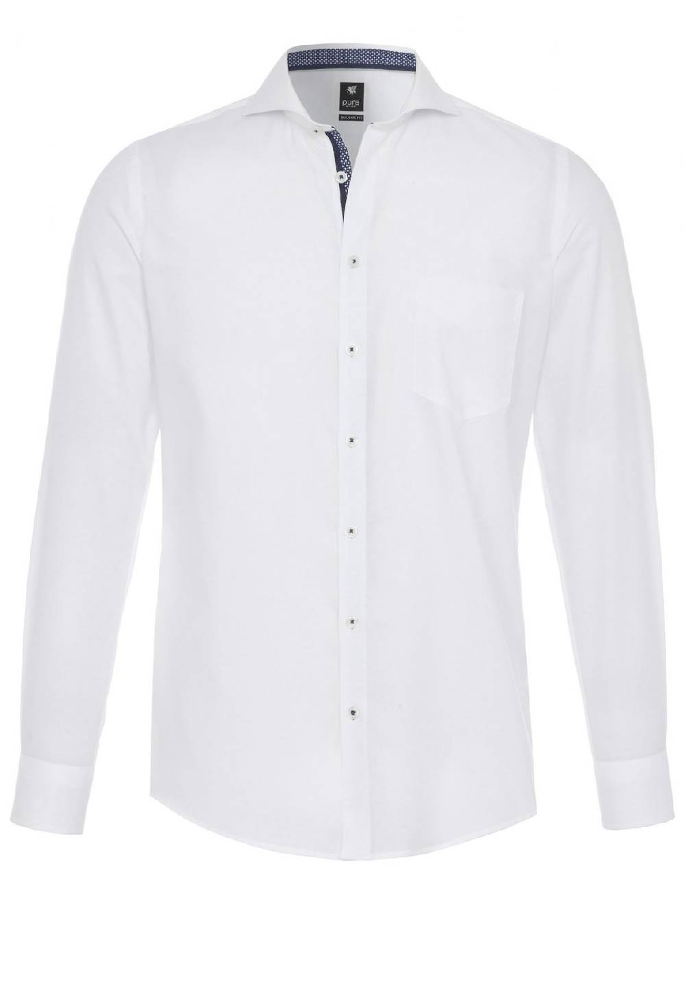 PureShirt Camicia bianca pure con taschino modern fit