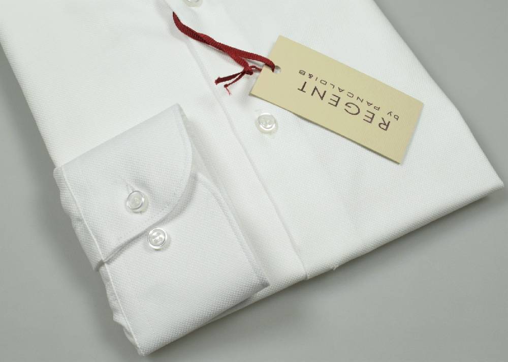 Regent By Pancaldi Camicia Bianca Slim Fit Pancaldi Cotone Oxford
