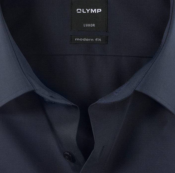 Olymp Camicia Blu Indigo Olymp Cotone Facile Stiro Modern Fit