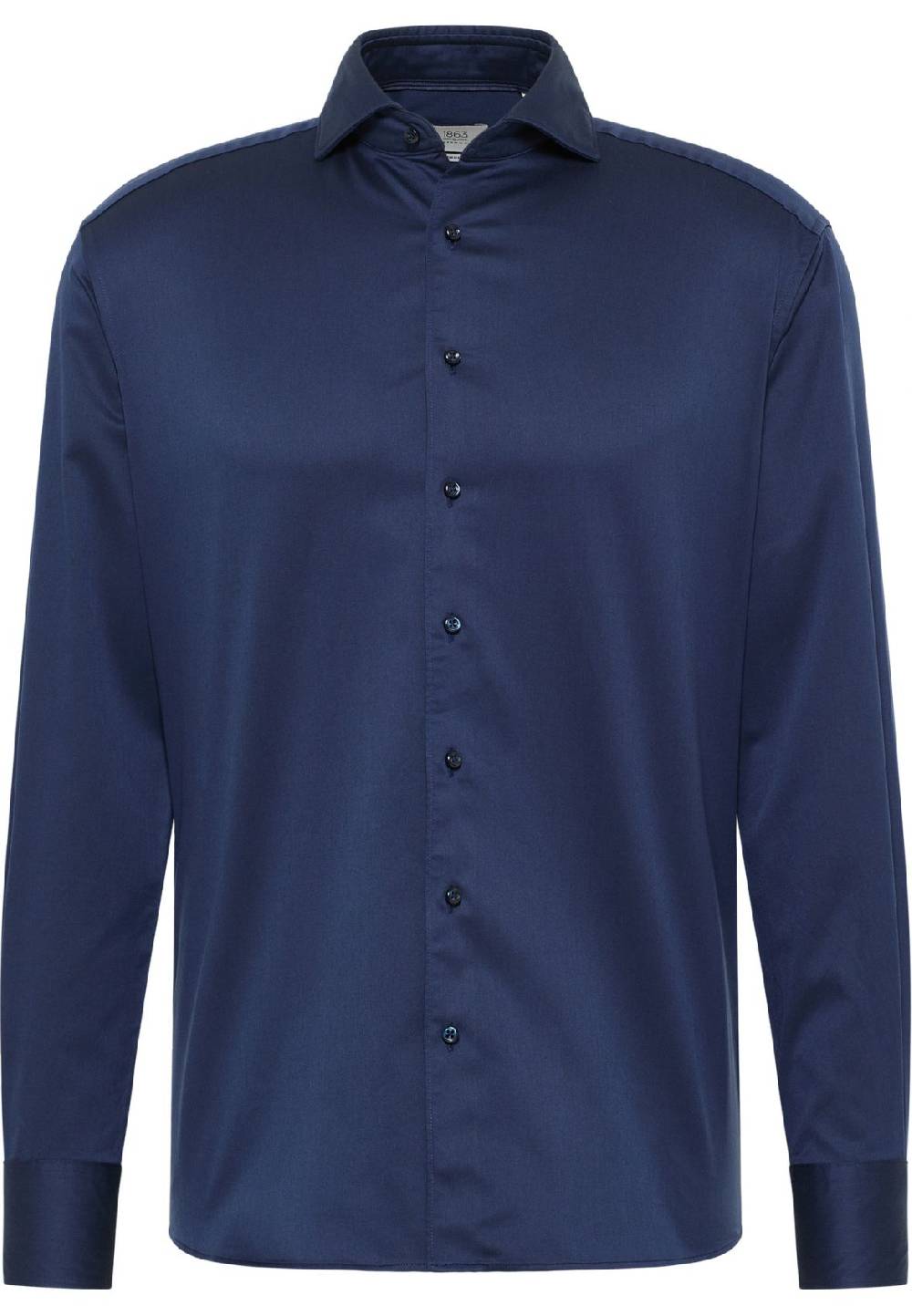 Eterna Camicia Blu Scuro Eterna Cotone Twill Ritorto Modern Fit