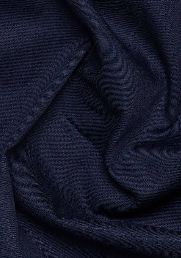 Eterna Camicia Blu Scuro Eterna Slim Fit Collo Francese Cotone Cover