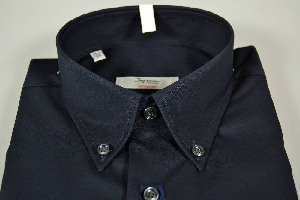 Ingram Camicia Blu Scuro Ingram Cottonstir Collo Button Down