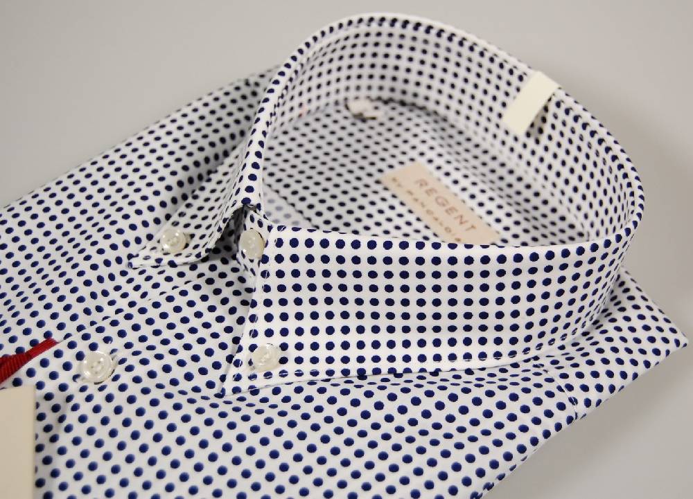 Regent By Pancaldi Camicia Button Down Con Taschino A Pois Pancaldi In Due Colori