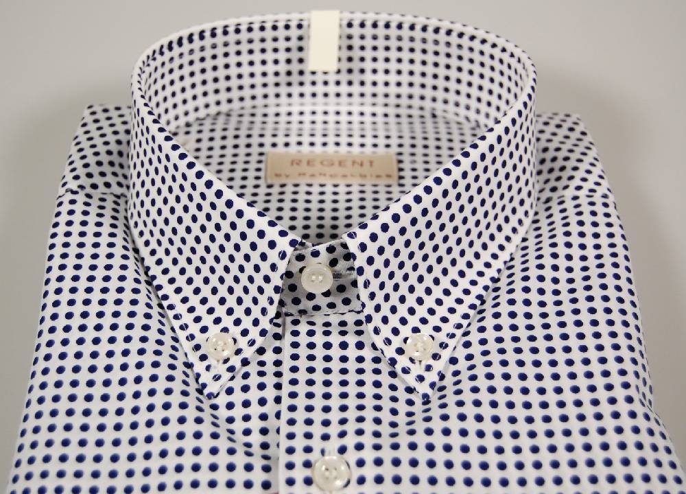Regent By Pancaldi Camicia Button Down Con Taschino A Pois Pancaldi In Due Colori