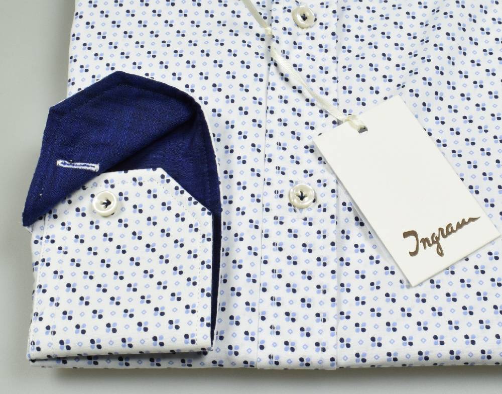 Ingram Camicia Button Down Ingram In Cotone Stampato Regular Fit