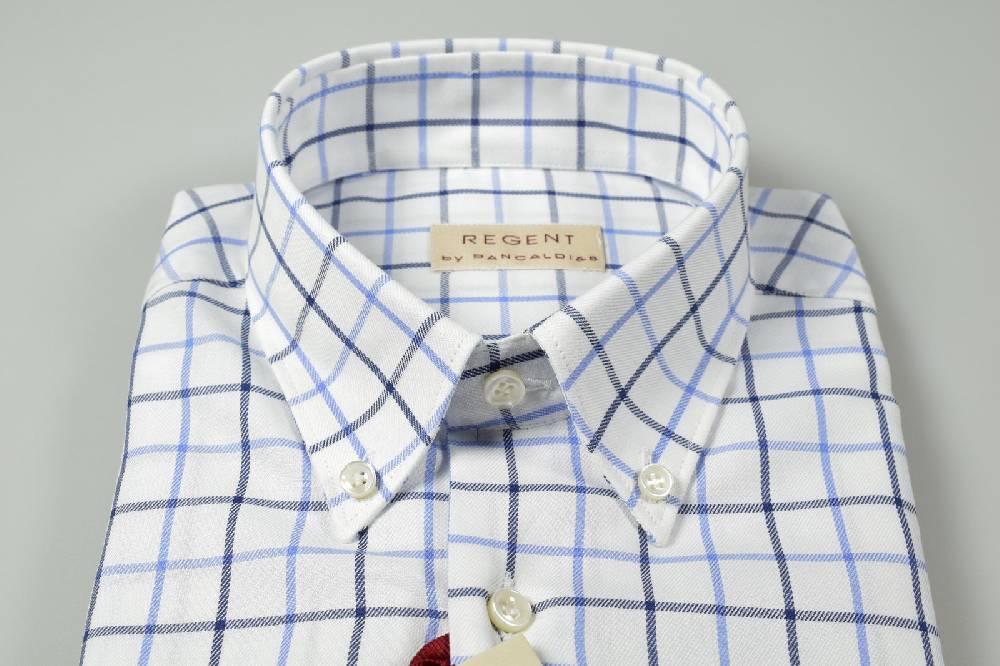 Regent By Pancaldi Camicia Button Down Pancaldi In Flanella Rasata A Quadri