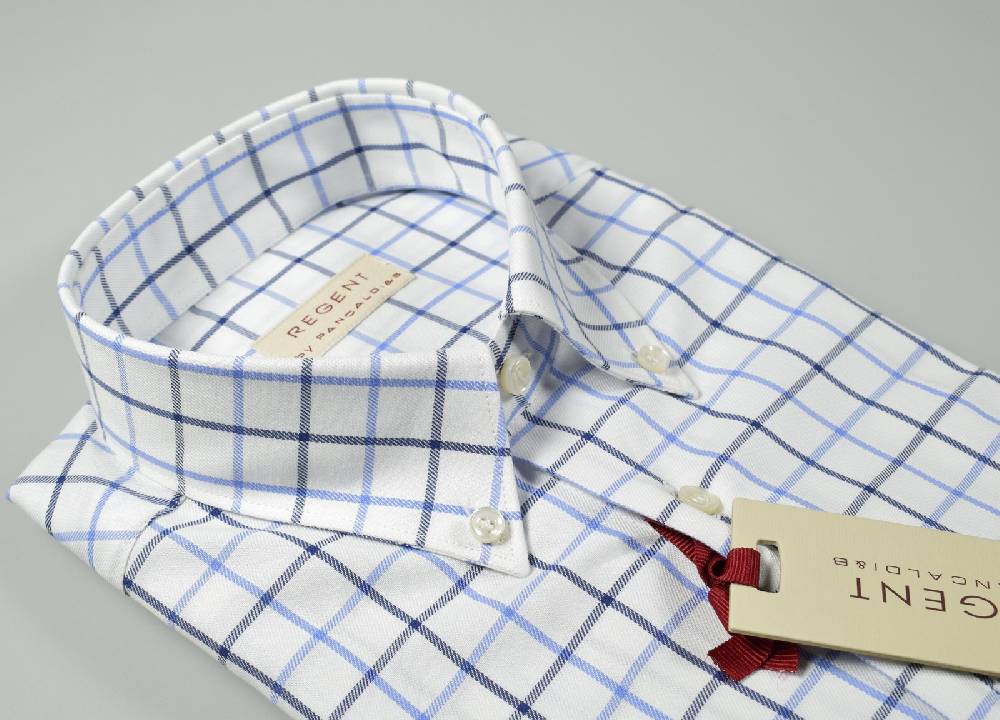 Regent by Pancaldi Camicia button down pancaldi in flanella rasata a quadri