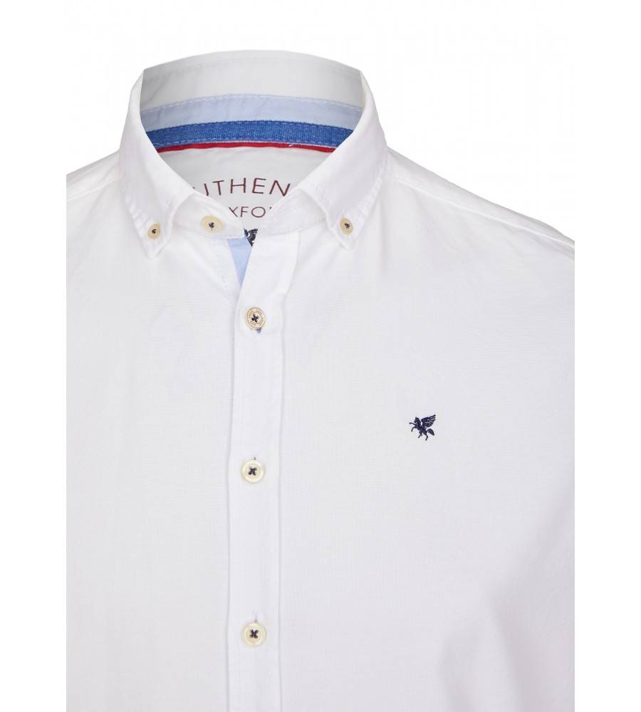 PureShirt Camicia Casual Pure In Cotone Oxford Autentico Interno Collo/polso In Contrasto In Jeans