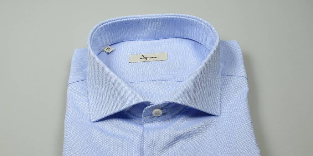 Ingram Camicia Celeste Chiaro Slim Fit Ingram Cotone Oxford