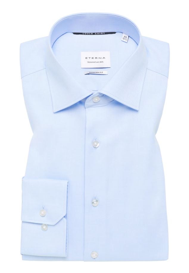 Eterna Camicia Celeste Eterna Modern Fit Collo Classico Italiano
