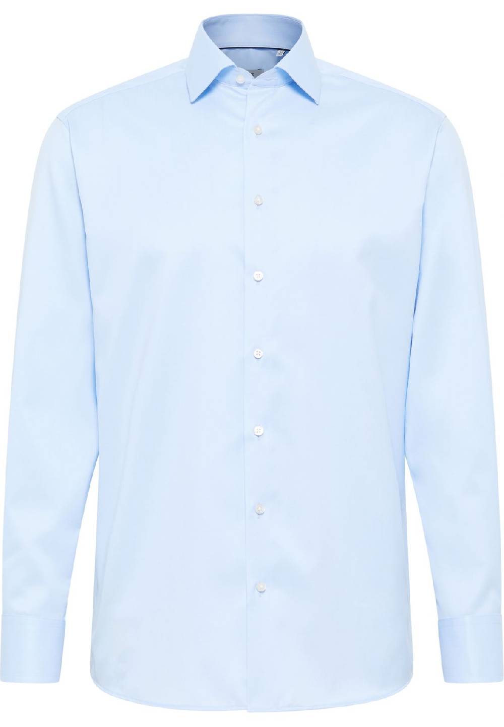 Eterna Camicia Celeste Eterna Modern Fit In Cotone Twill No Stiro
