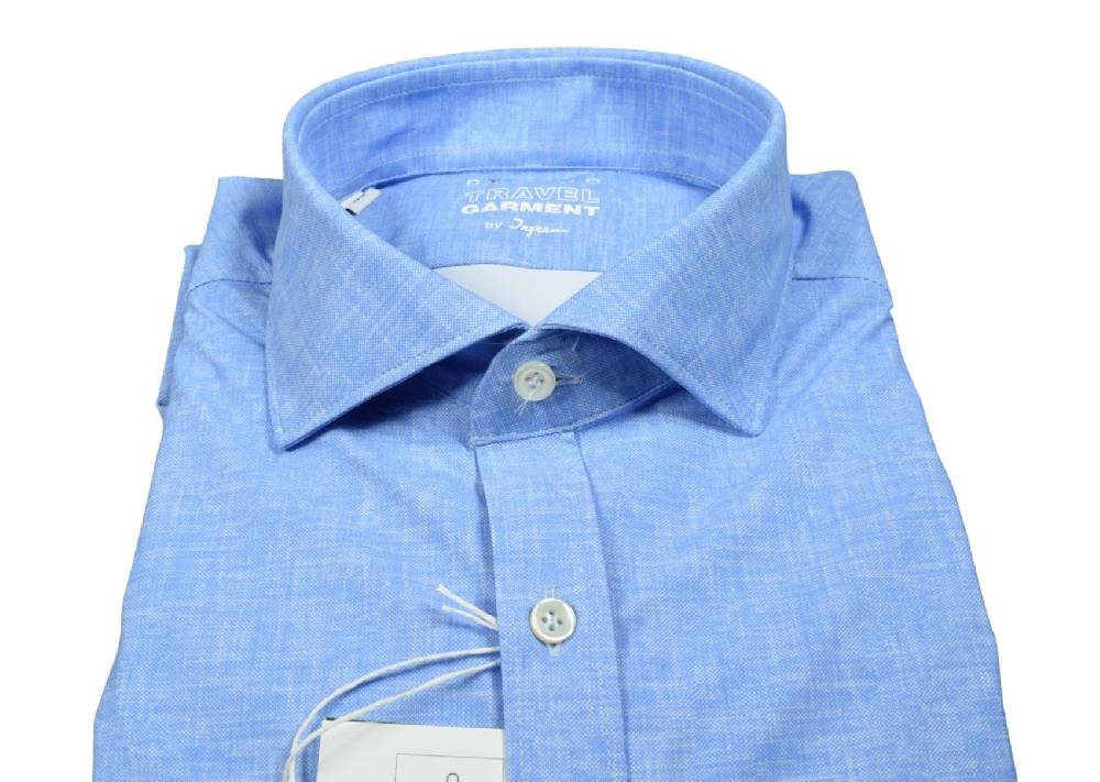 Ingram Camicia Celeste Ingram Dynamo Tessuto Performante Vestibilità Slim Fit
