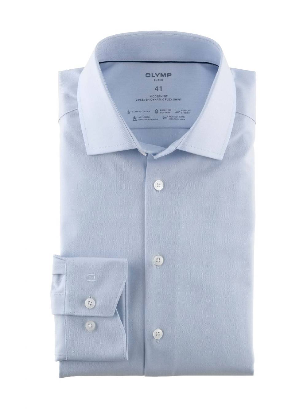 Olymp Camicia celeste olymp dynamic flex modern fit