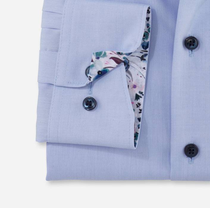 Olymp Camicia Celeste Olymp Luxor Puro Cotone Facile Stiro