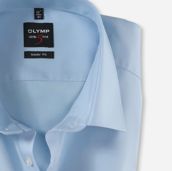 Olymp Camicia Celeste Olymp Slim Fit Cotone Stretch