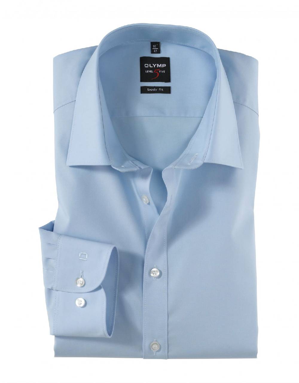 Olymp Camicia celeste olymp slim fit cotone stretch