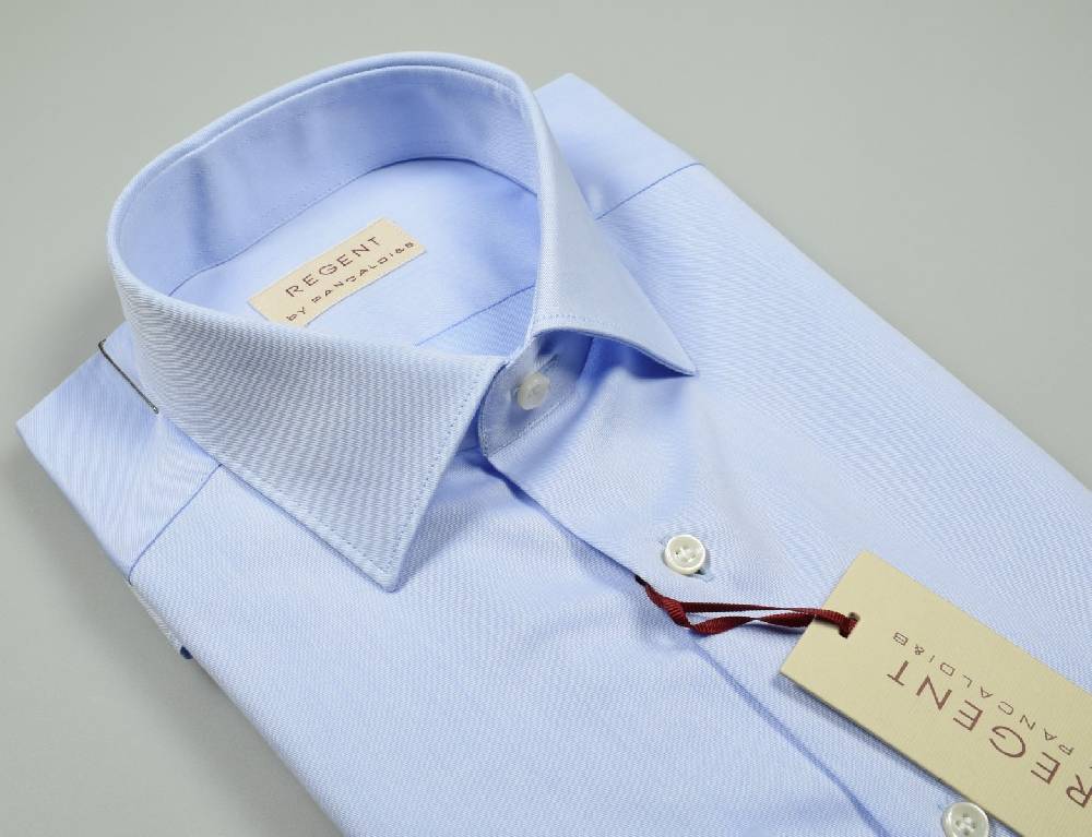 Regent by Pancaldi Camicia celeste pancaldi puro cotone slim fit