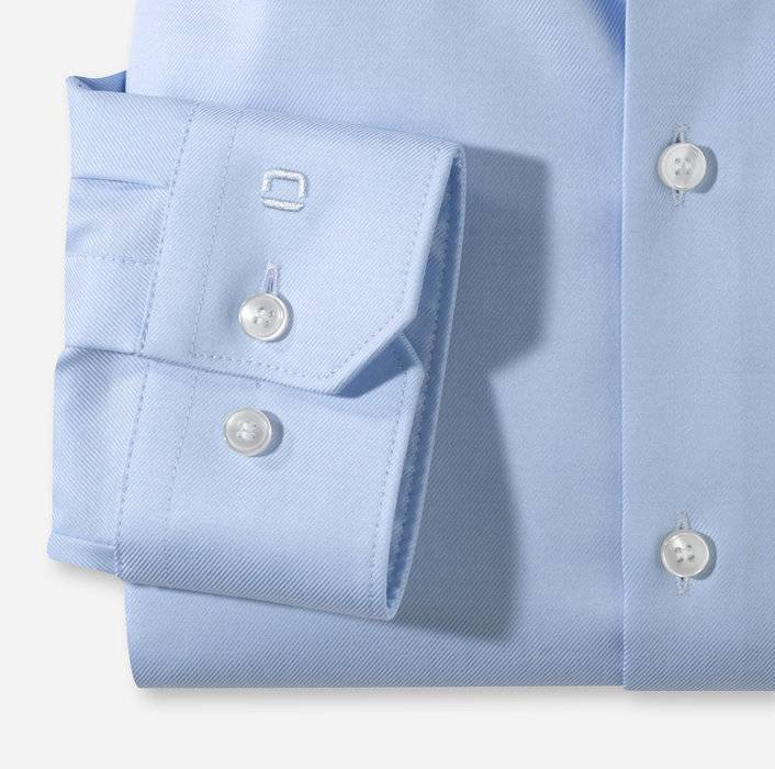 Olymp Camicia Celeste Super Slim Fit Olymp Cotone Twill Stretch