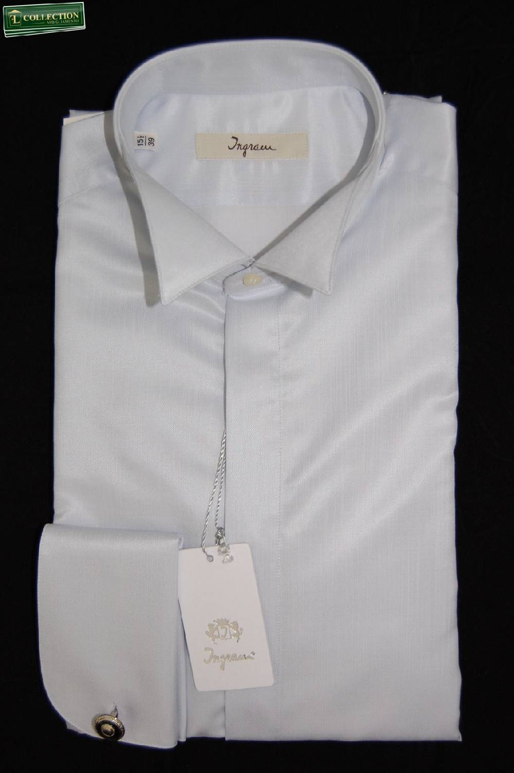 Ingram Camicia Cerimonia Diplomatica Slim Fit Grigio